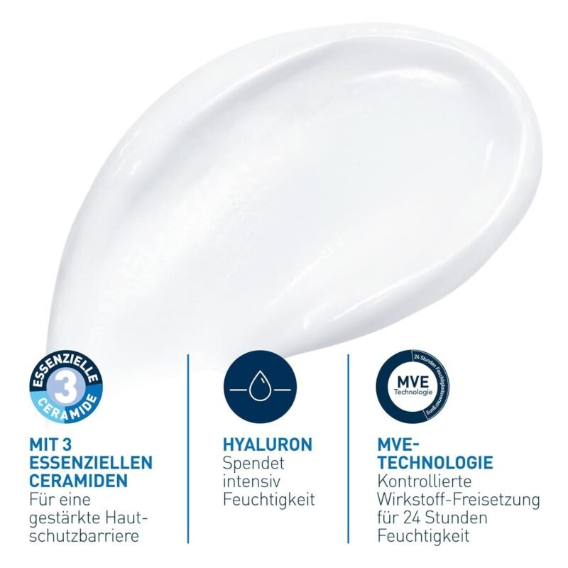 340g Feuchtigkeitscreme für trockene bis sehr trockene Haut mit Ceramiden – CeraVe