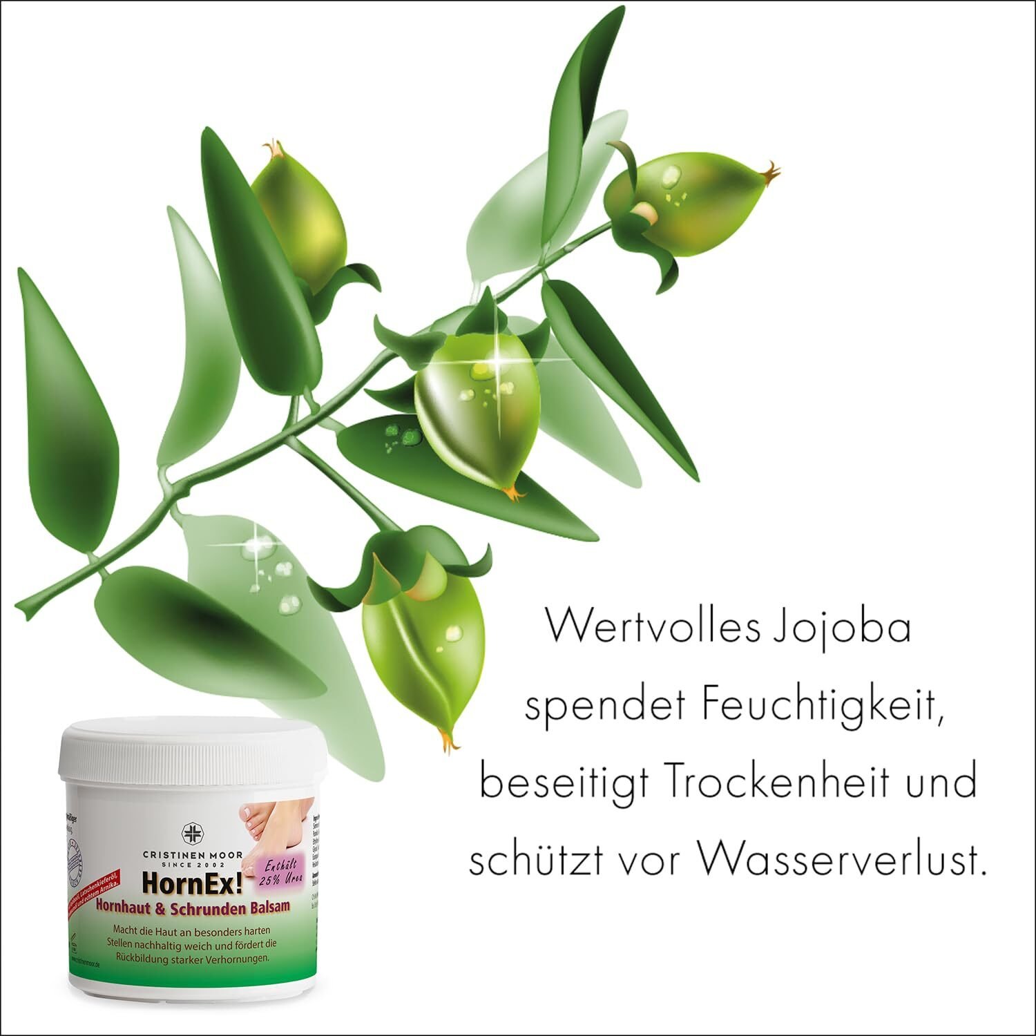 200ml Hornhautbalsam Urea 25 für Schrunden & trockene Fersen – Hornex
