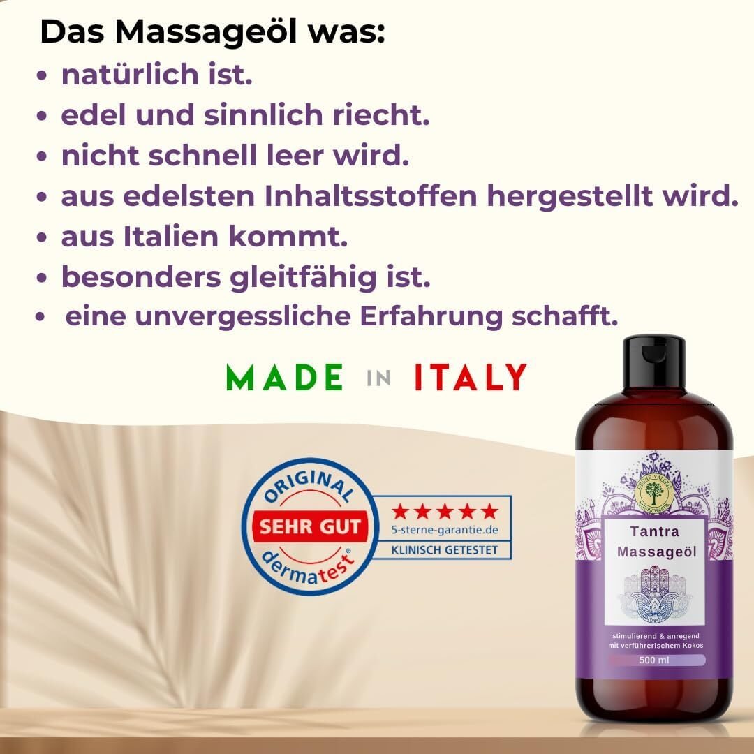 efa81ddd88b9e1f85c86d3a62b379935.jpg 500ml Tantra Massageöl mit Kokosduft – Fruchtiges Körperöl für Entspannung & Wellness – GRÜNE VALERIE