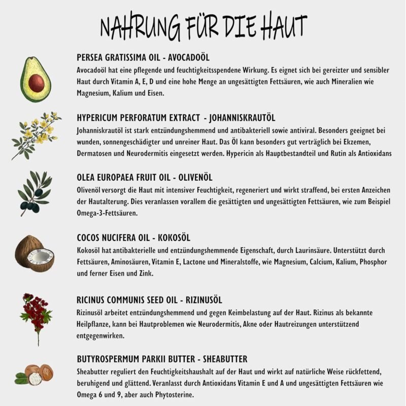 95g Avocado Seife für Haut und Haar – Handgemachte Naturseife mit Johanniskraut, vegan & palmölfrei | MAMA AVOCADO