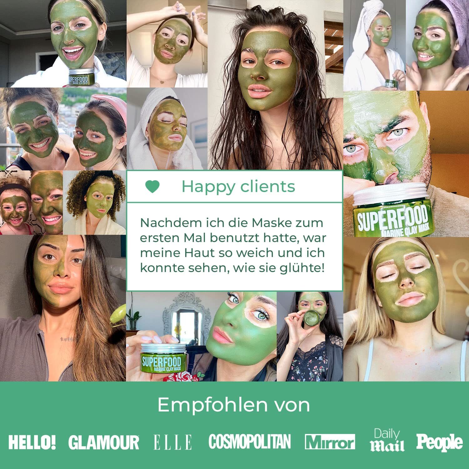 100ml Koreanische Gesichtsmaske gegen Pickel und große Poren – Mit Avocado & Meereslehm | Plantifique