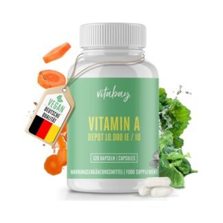 120 Kapseln Vitamin A Kapseln 10000 IE hochdosiert vegan Vitabay