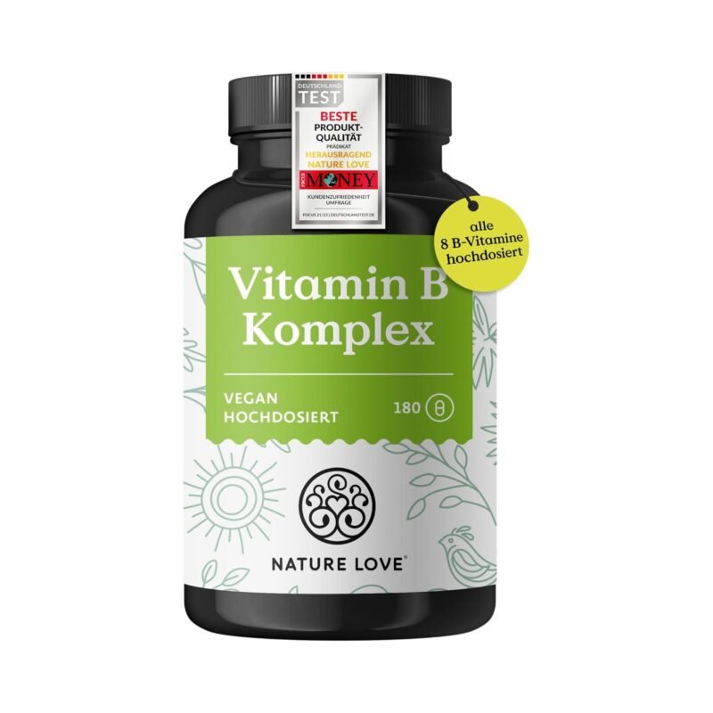 180 Kapseln Vitamin B Komplex Kapseln hochdosiert vegan NATURE LOVE®