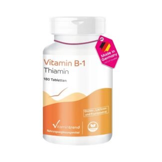 180 Tabletten Vitamin B1 Tabletten 100 mg hochdosiert vegan Vitamintrend®