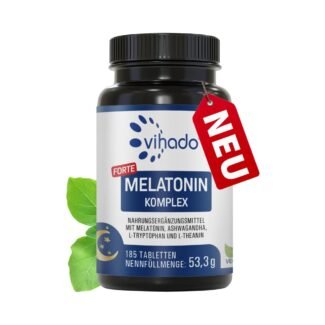 185 vegane Melatonin Tabletten hochdosiert von Vihado