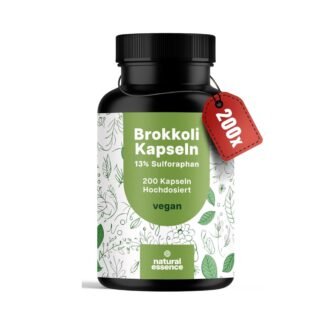 200 Brokkoli Kapseln hochdosiert Sulforaphan vegan Deutschland Natural Essence