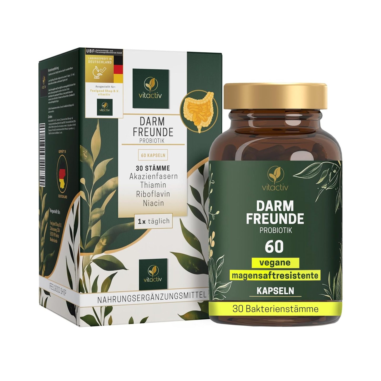 60 kapseln probiotik kulturen komplex mit bakterienstämmen vegan