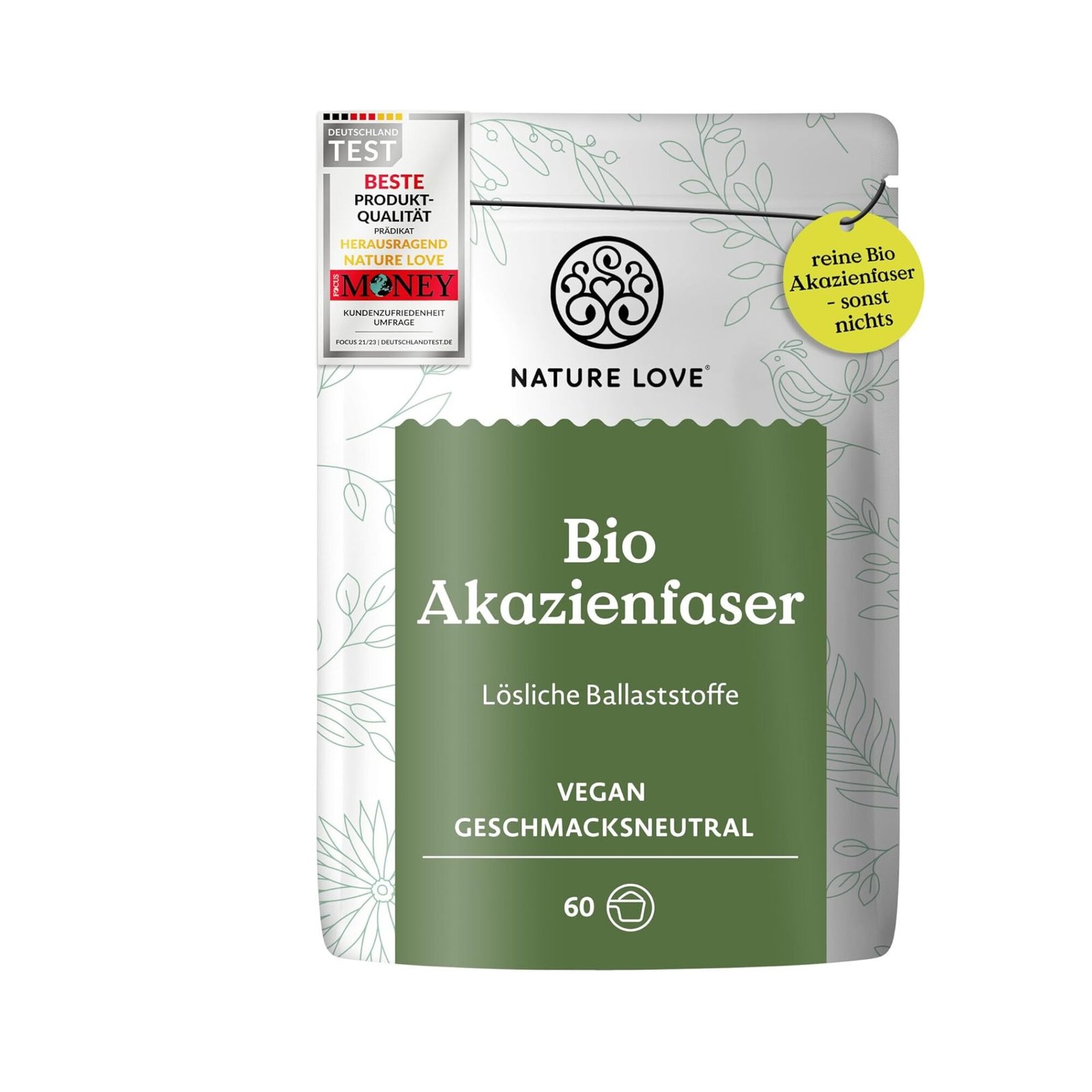 360 g akazienfaser pulver bio geschmacksneutral ballaststoffreich