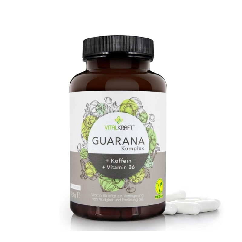 guarana kapseln hochdosiert 120 stück vegan koffein vitamin b6
