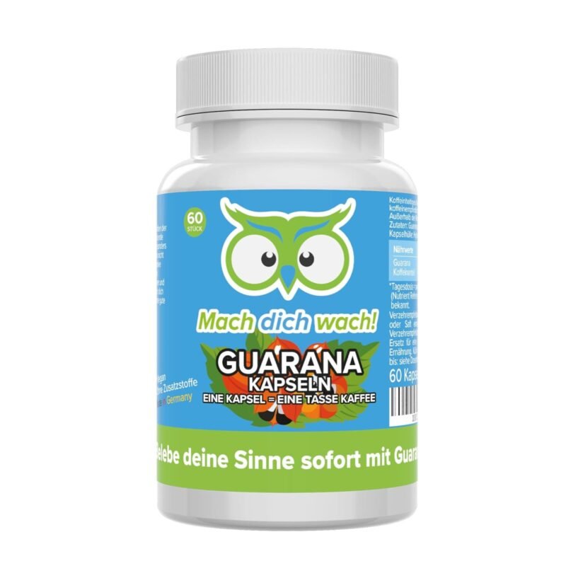 guarana kapseln 120 stück hochdosiert 100mg koffein vegan