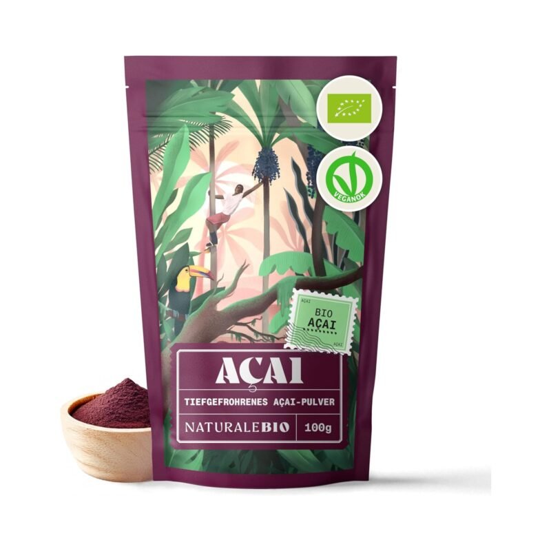 100 g acai pulver gefriergetrocknet roh vegan brasilien