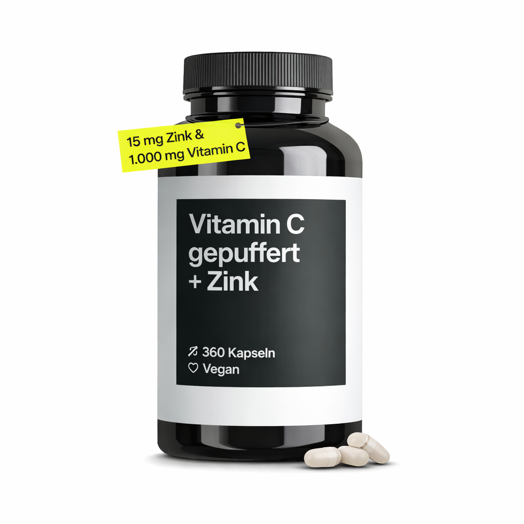 360 Kapseln Vitamin C Kapseln 1000 mg + 15 mg Zink