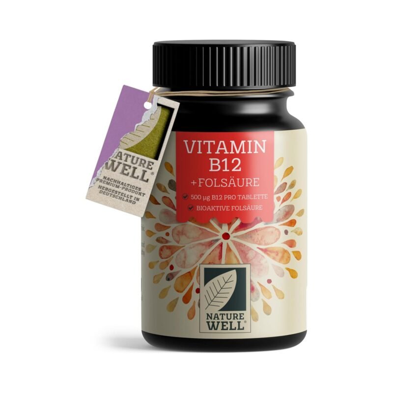 365 Tabletten Vitamin B12 Tabletten 500 µg hochdosiert vegan NatureWell