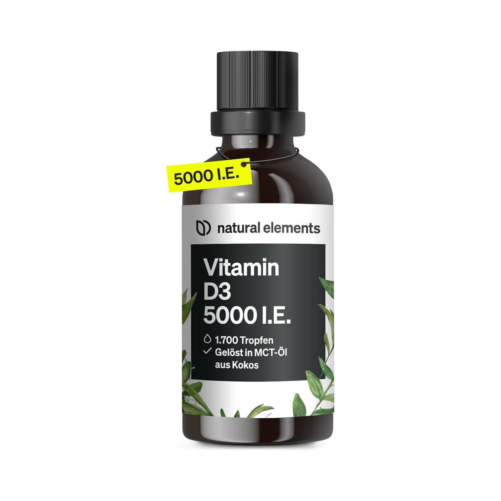 50ml Vitamin D3 Tropfen 5000 I.E. hochdosiert natural elements