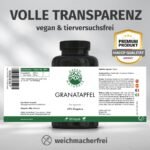 120 Granatapfel Kapseln hochdosiert 50:1 Extrakt vegan | Green Naturals