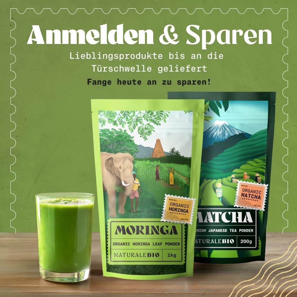 400g Moringa pulver bio premium blattpulver naturrein | NaturaleBio