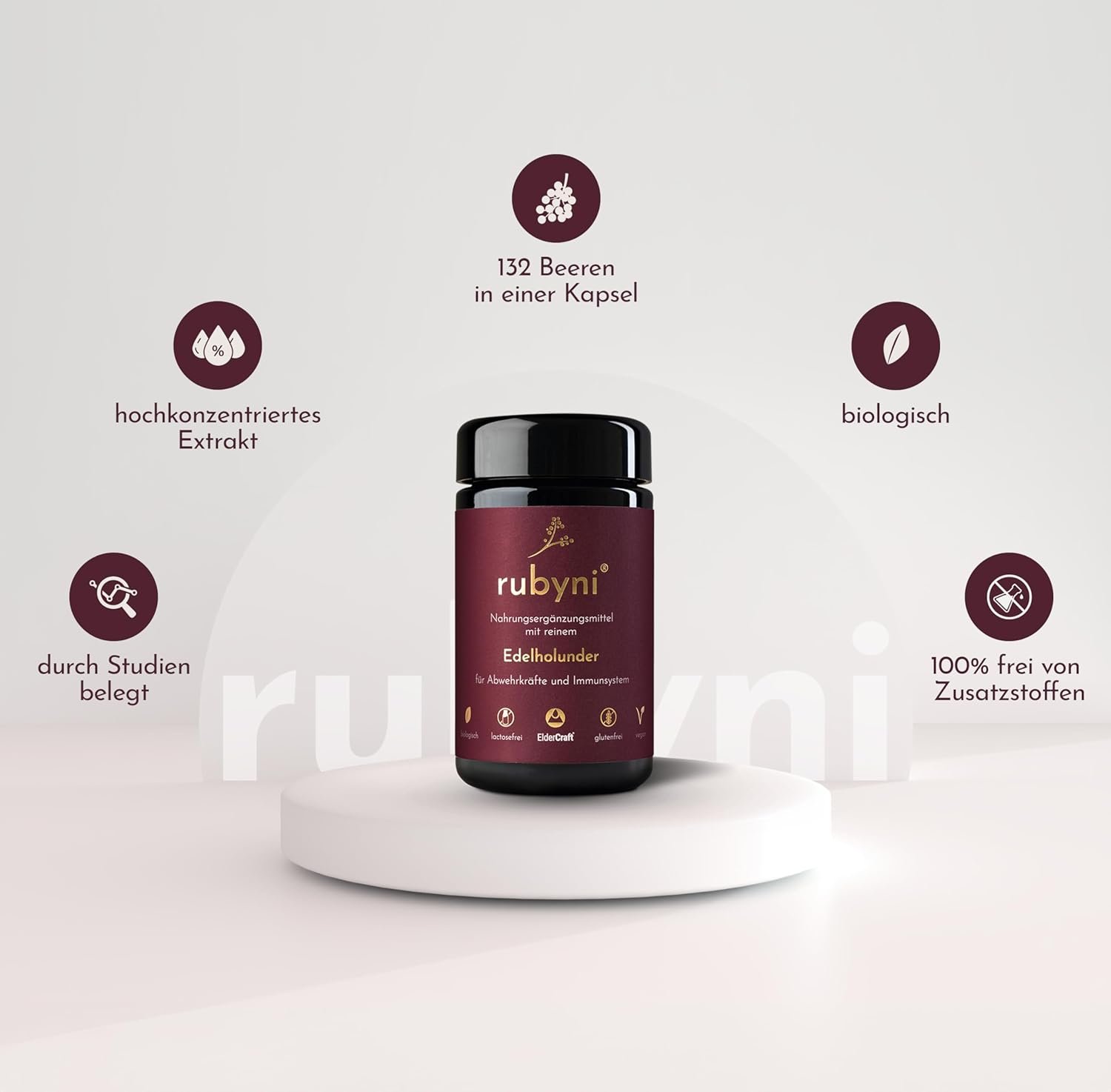 90 Holunder kapseln bio hochdosiert immunbooster vegan | Rubyni