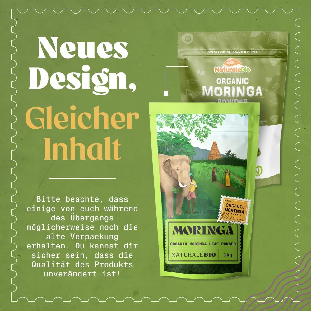 400g Moringa pulver bio premium blattpulver naturrein | NaturaleBio