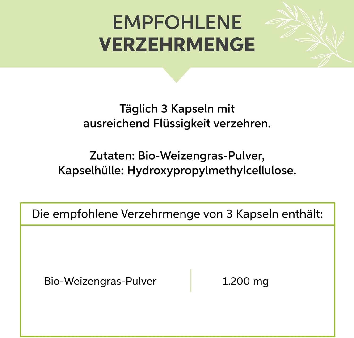 200 Stück Weizengras kapseln bio hochdosiert 1200mg vegan | Eltabia
