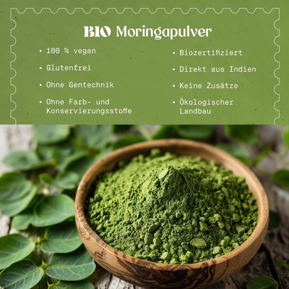400g Moringa pulver bio premium blattpulver naturrein | NaturaleBio