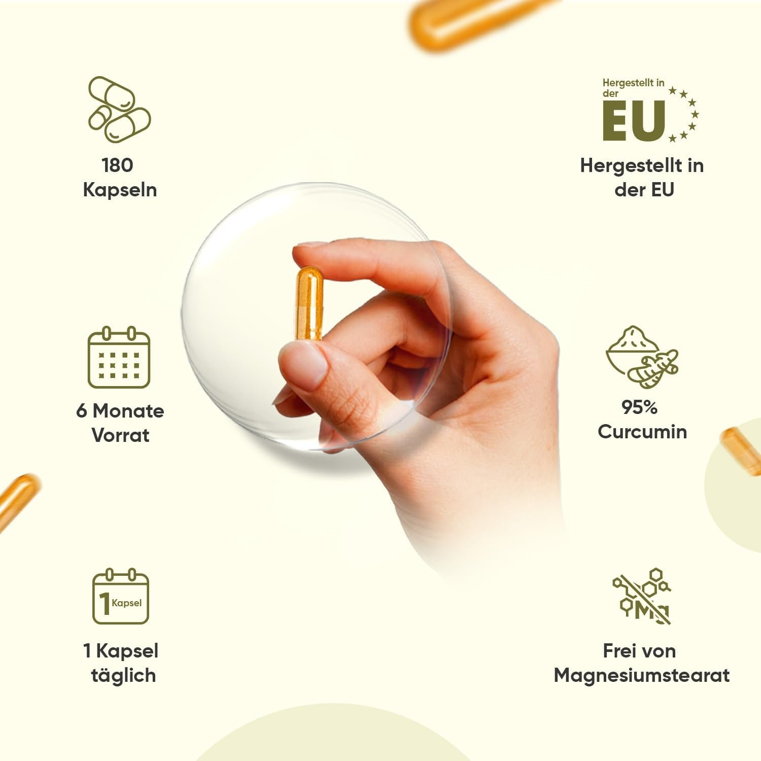 180 Kurkuma extrakt kapseln hochdosiert mit ingwer & pfeffer | Weightworld