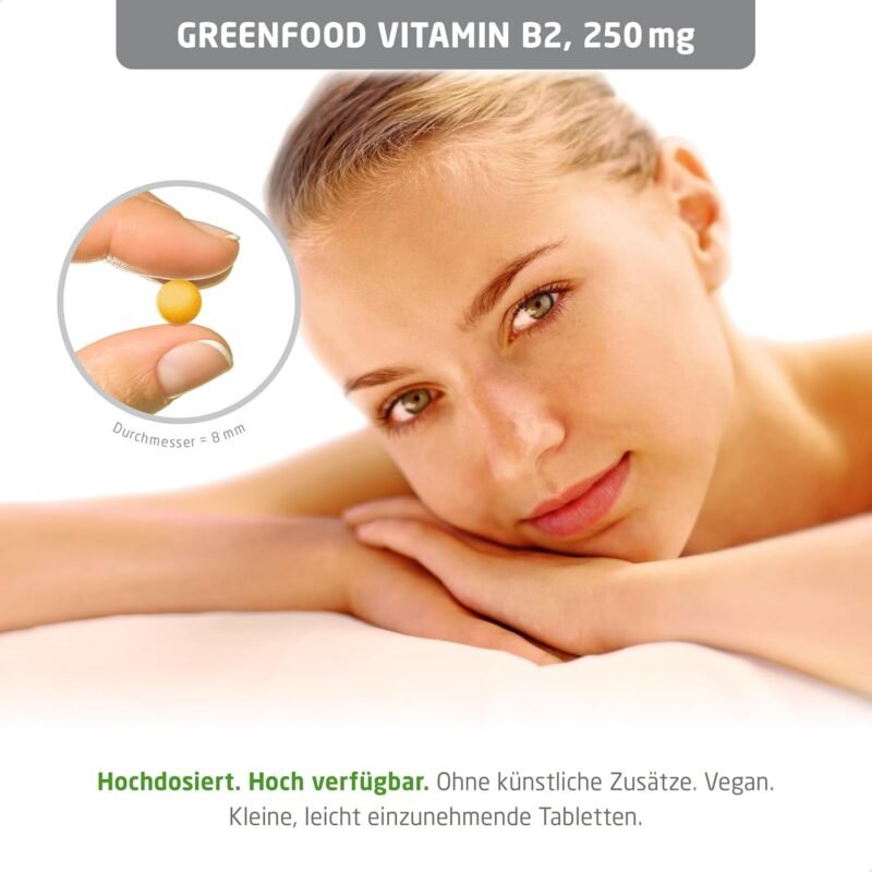 180 Tabletten Vitamin B2 Tabletten 250 mg hochdosiert vegan Greenfood