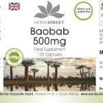 120 Baobab Kapseln hochdosiert 500 mg vegan Früchte des Affenbrotbaums Herbadirekt
