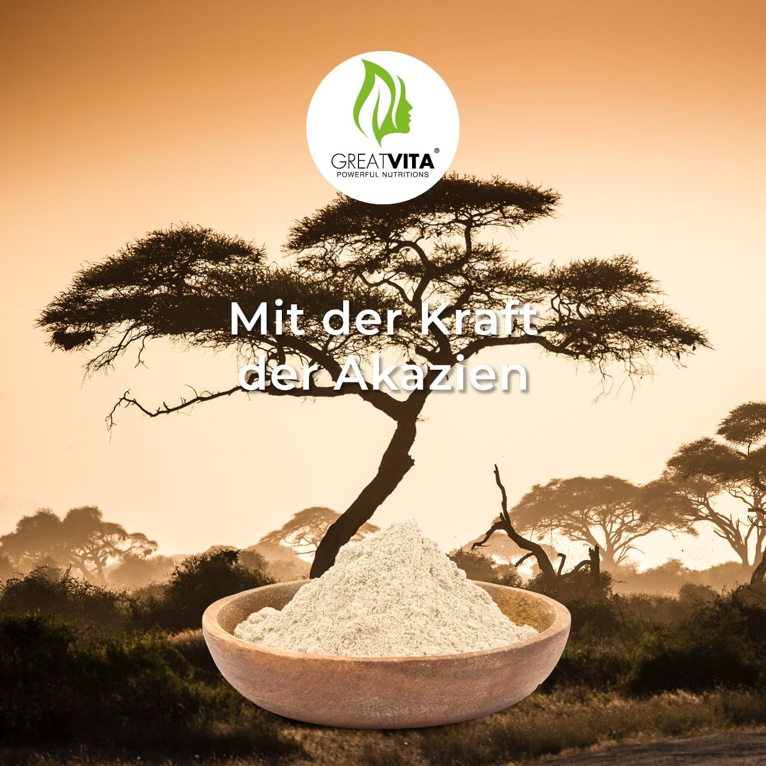 400 g Akazienfaser Pulver bio löslich & ballaststoffreich | GreatVita