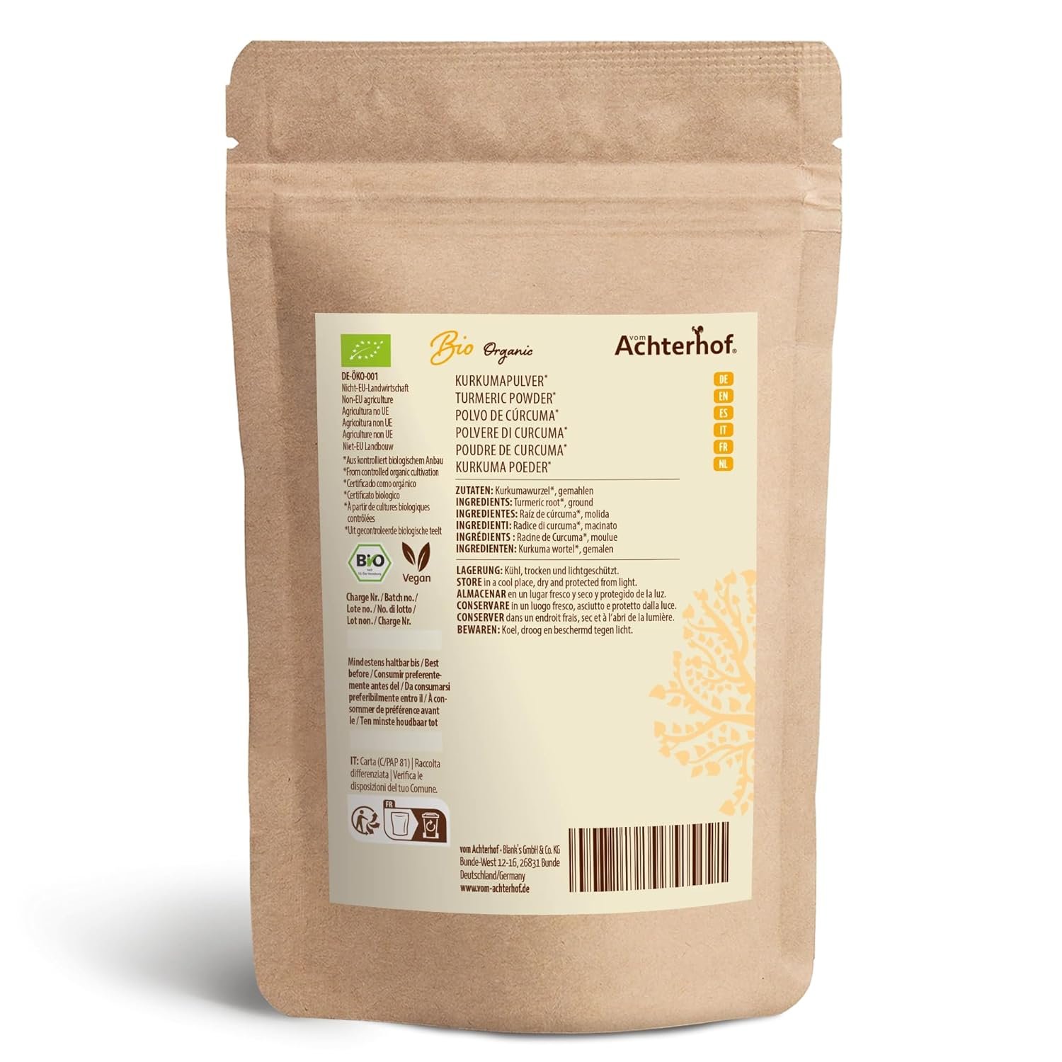 71CShpNYa9L._SL1500_ Kurkuma pulver bio 1000g fein gemahlen goldene milch | Achterhof