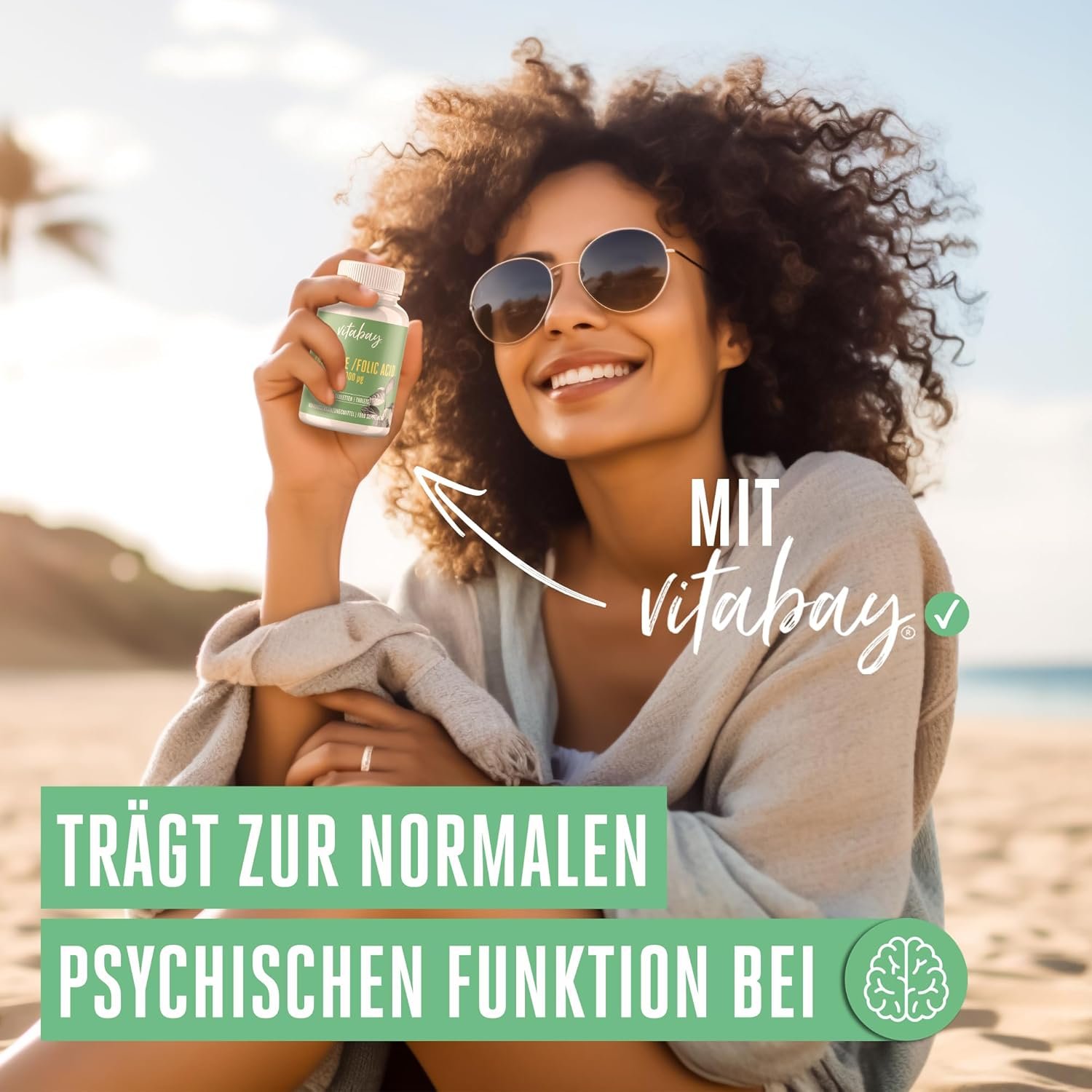 240 Tabletten Folsäure Tabletten Hochdosiert 1000 mcg vegan Vitabay