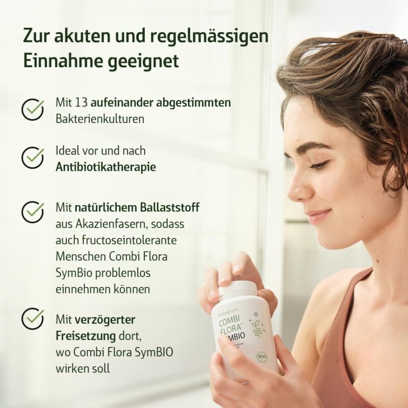 Combi flora symbio – 60 vegane kapseln mit 13 Bakterienstämmen & Akazienfaser | Effective Nature