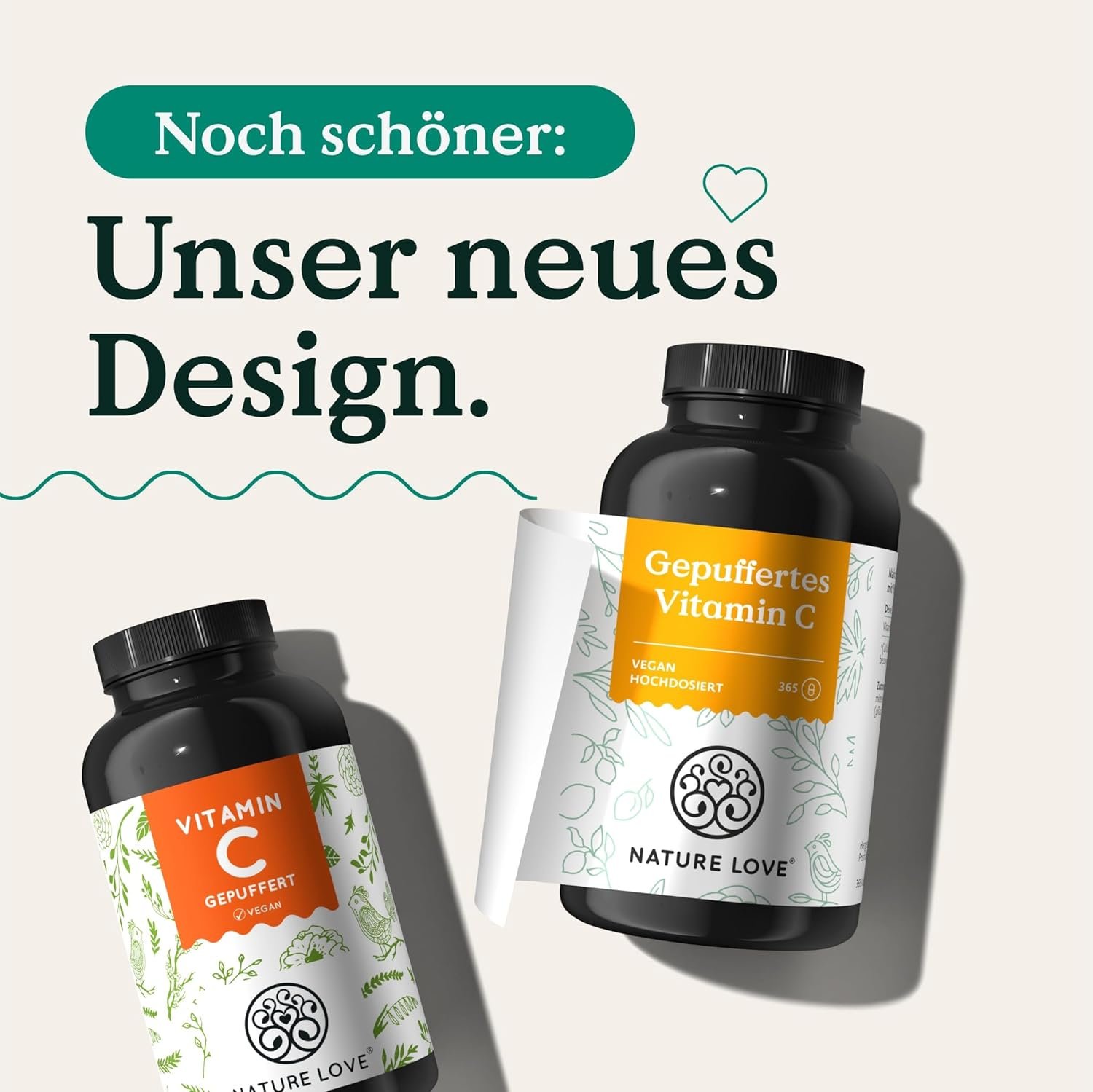 365 Kapseln Vitamin C Kapseln 1000 mg gepuffert vegan NATURE LOVE®
