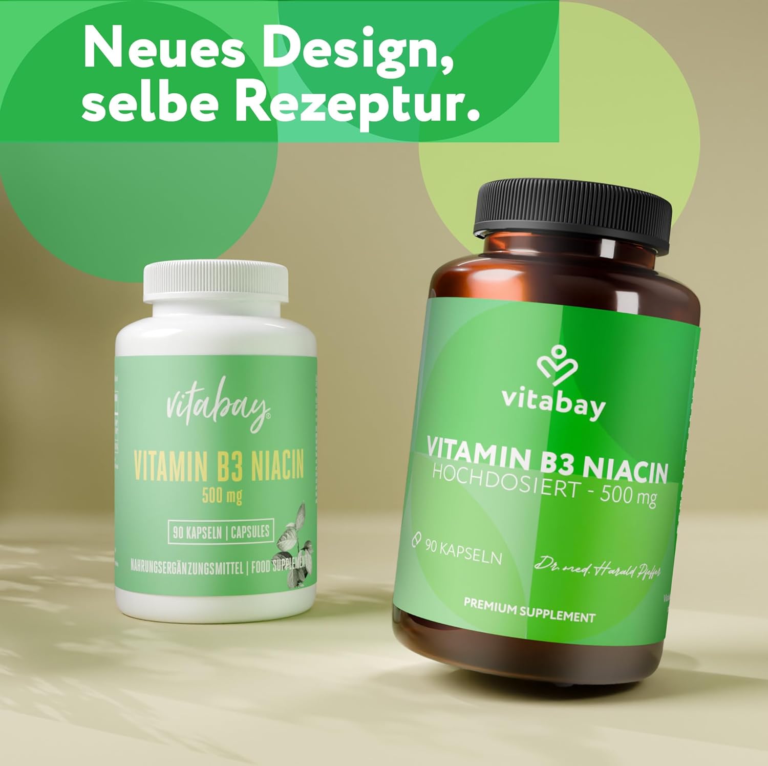 90 Kapseln Vitamin B3 Kapseln 500 mg hochdosiert vegan Vitabay