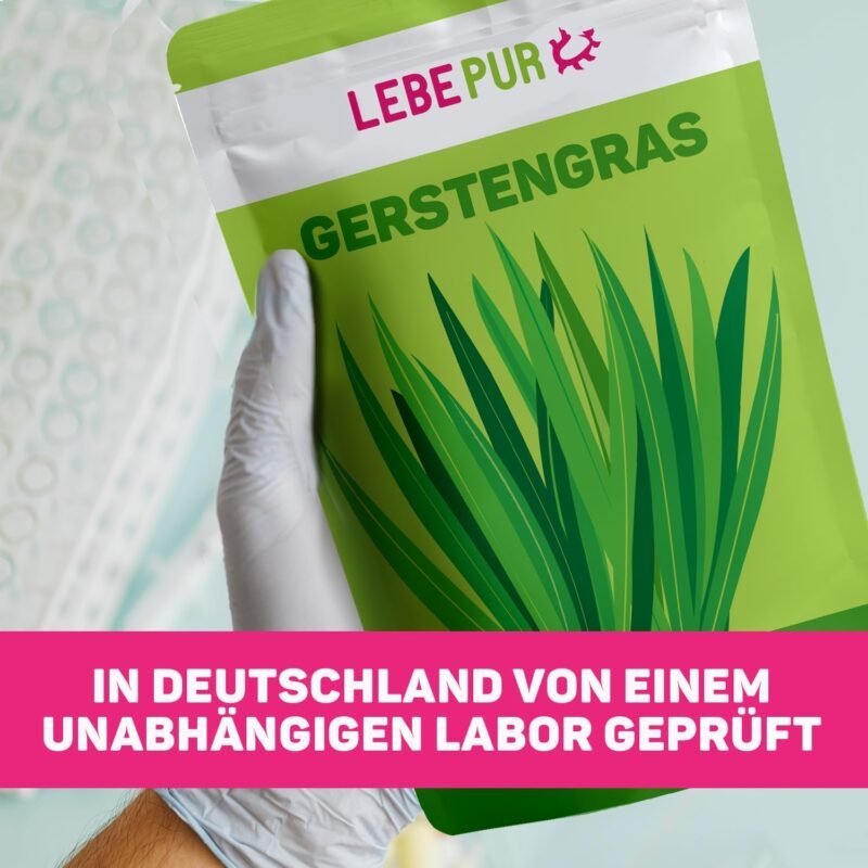 500 g Gerstengras Pulver bio rohkostqualität ballaststoffreich vegan | Lebepur