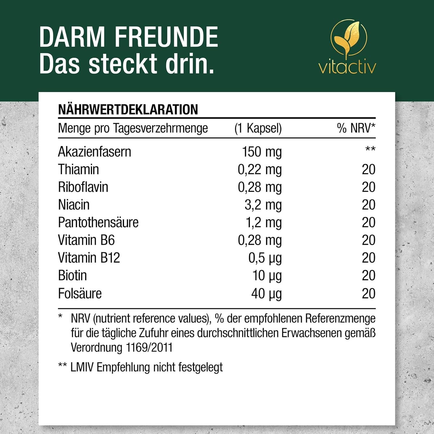 60 Kapseln Probiotik Kulturen Komplex mit 30 Stämmen & B-Vitaminen | VITACTIV