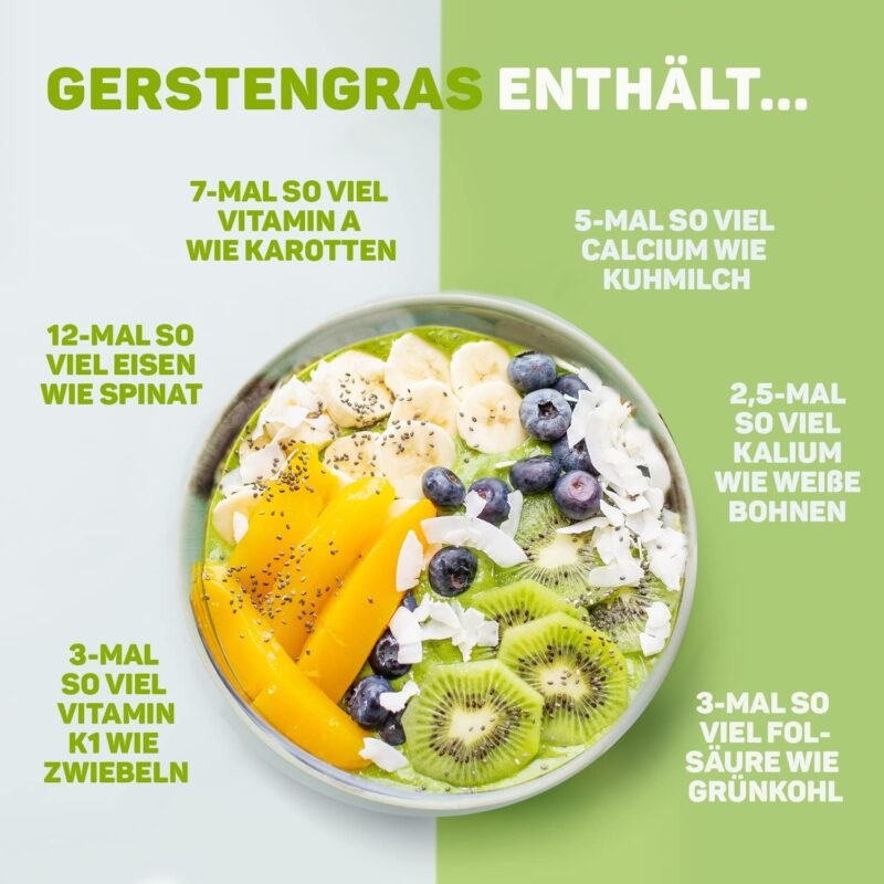 500 g Gerstengras Pulver bio rohkostqualität ballaststoffreich vegan | Lebepur