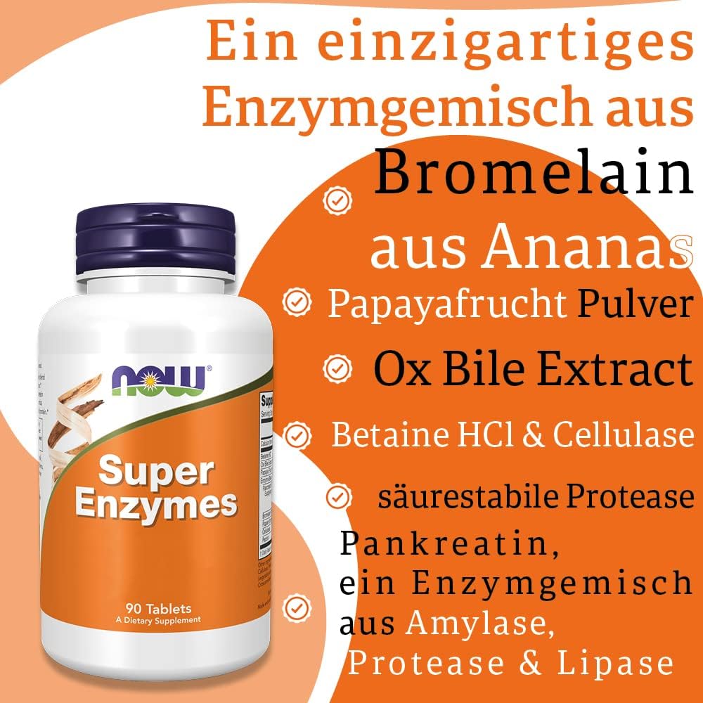 90 super enzyme tabletten – Hochdosiert, Laborgeprüft, Gluten- & Sojafrei