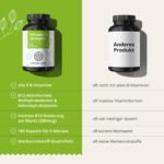 180 Kapseln Vitamin B Komplex Kapseln hochdosiert vegan NATURE LOVE®