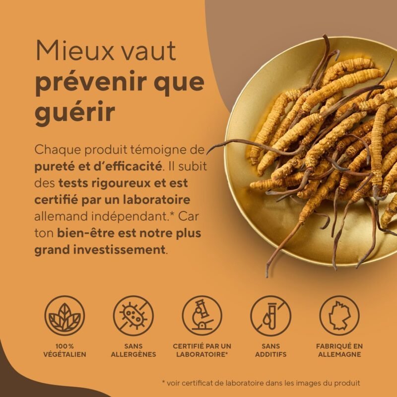 270 Stück Cordyceps kapseln hochdosiert 1950mg vegan | TRUE NATURE