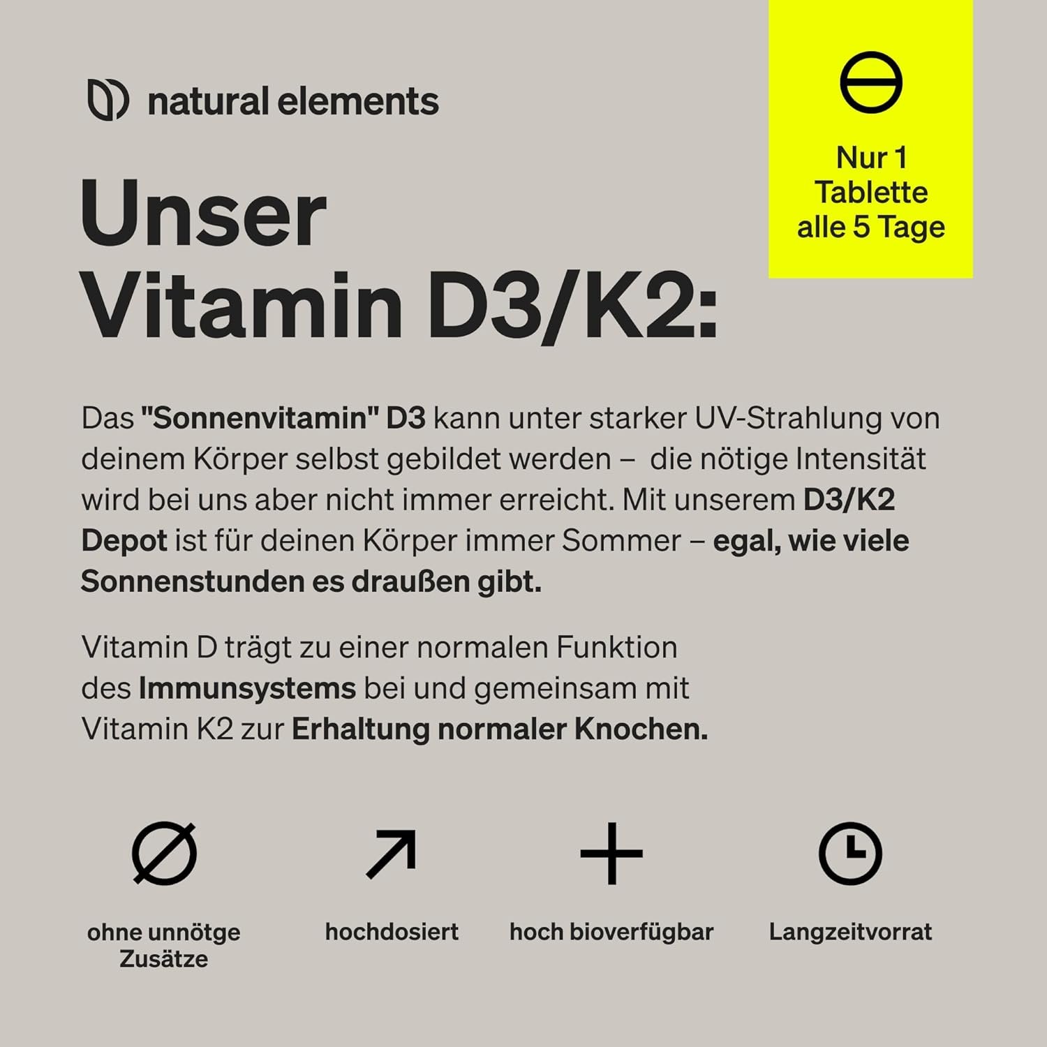 180 Tabletten Vitamin D3 K2 Tabletten hochdosiert K2VITAL® Kappa
