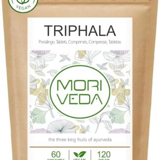 triphala tablette hochdosiert 120 stück vegan ayurveda mischung