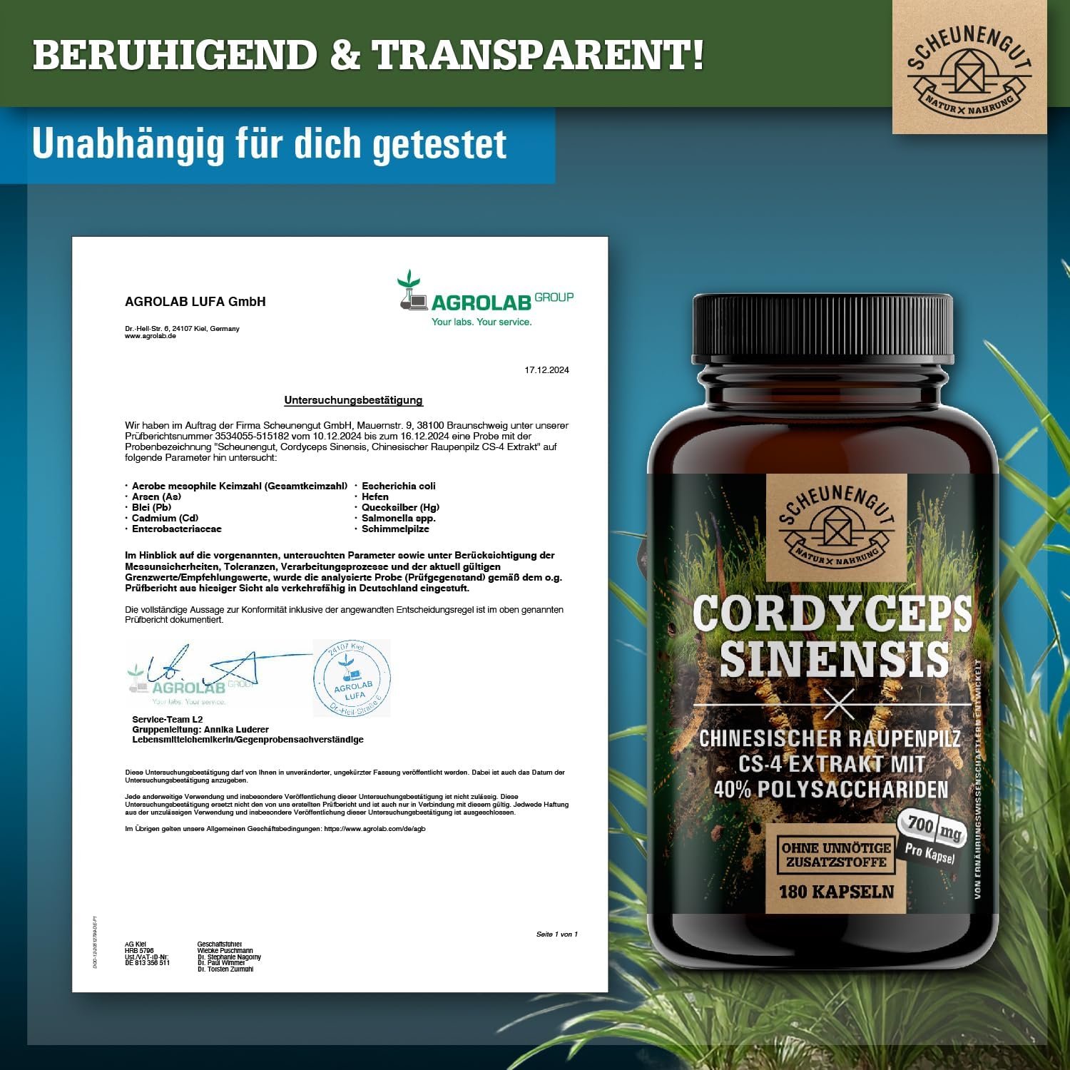 140 Kapseln cordyceps kapseln hochdosiert 1400mg vegan | SCHEUNENGUT