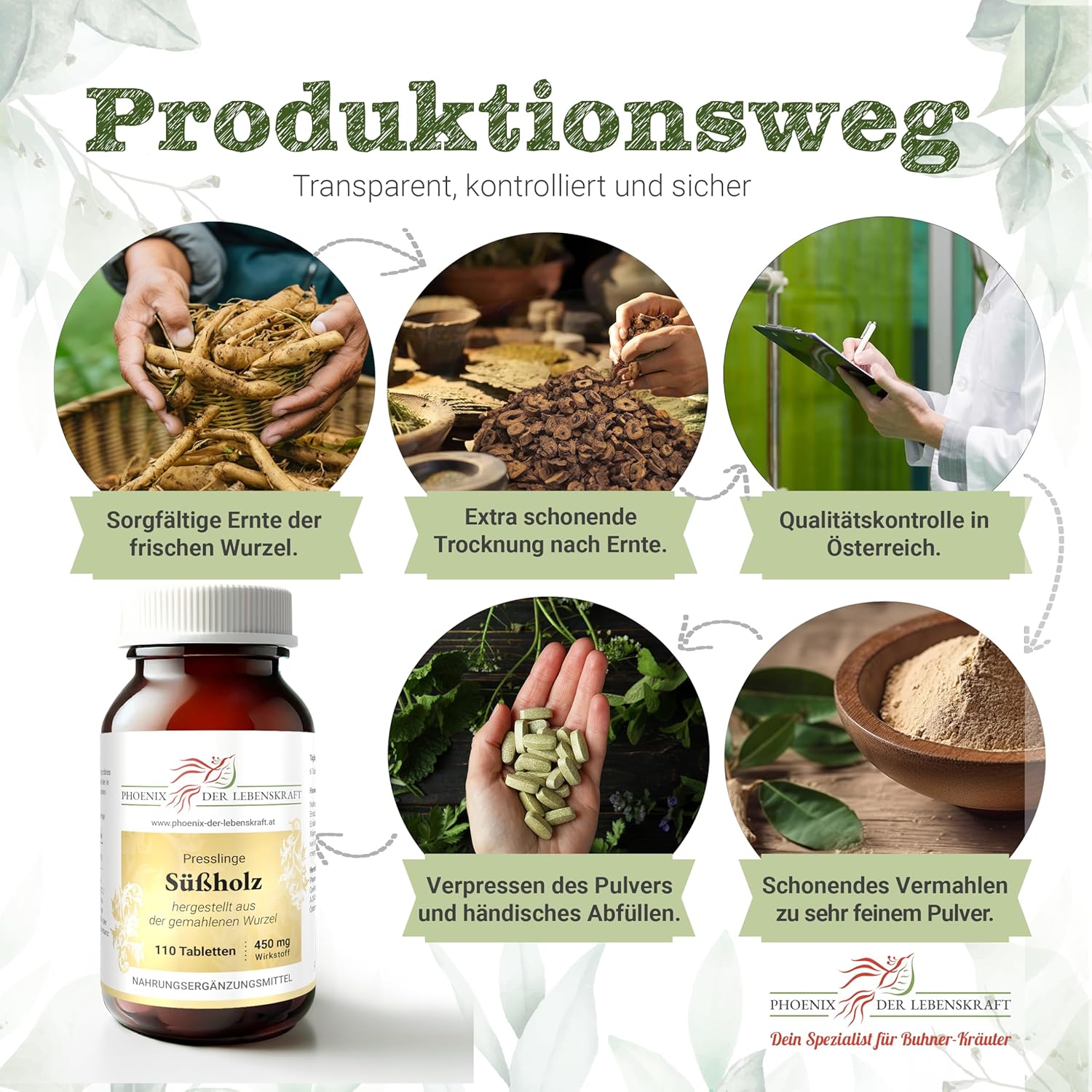 450 mg süßholz tabletten – Premium Qualität – Vegan – Hergestellt in Österreich