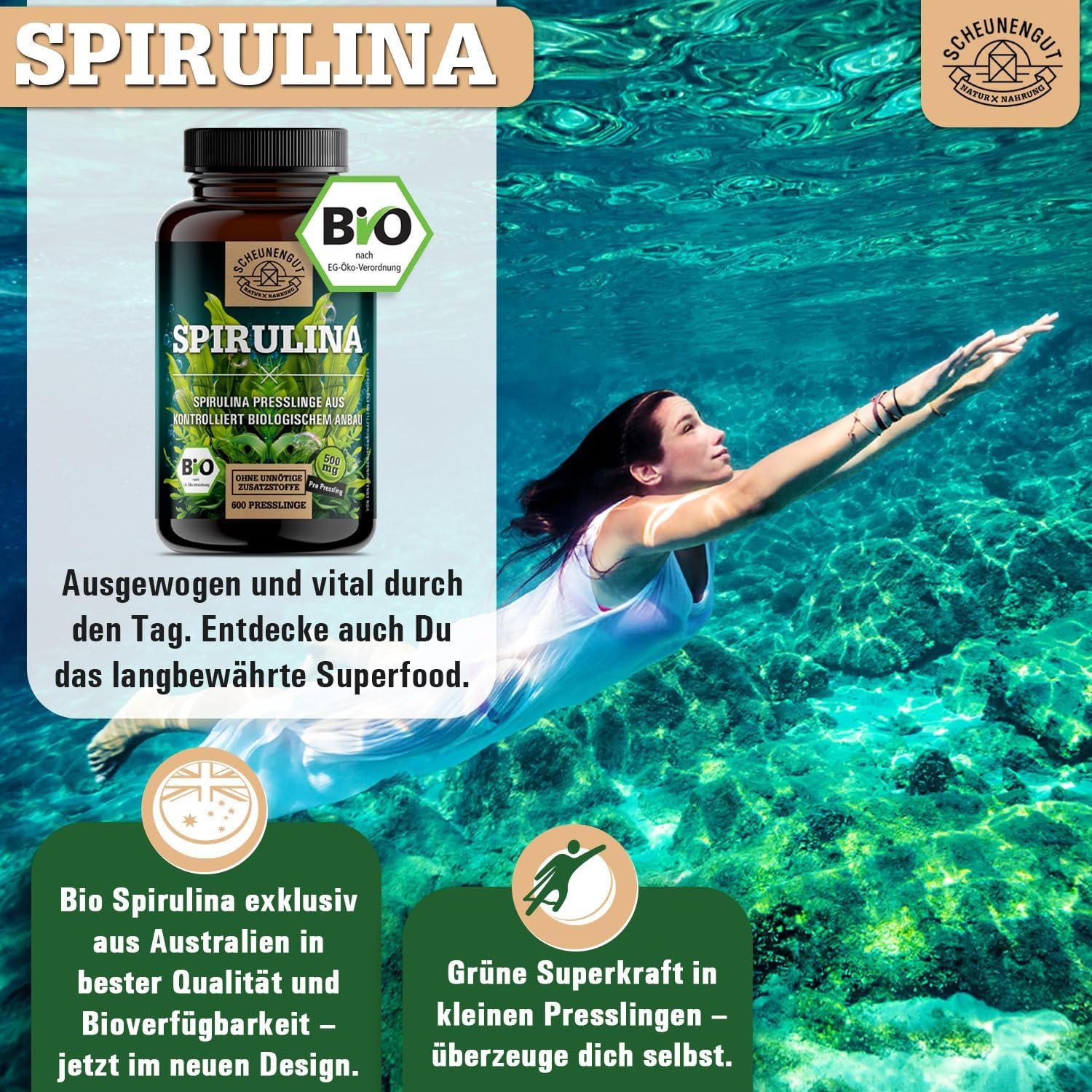 812zhw3UMjL._AC_SL1500_ 600 Spirulina tabletten bio hochdosiert 6000mg aus australien | SCHEUNENGUT
