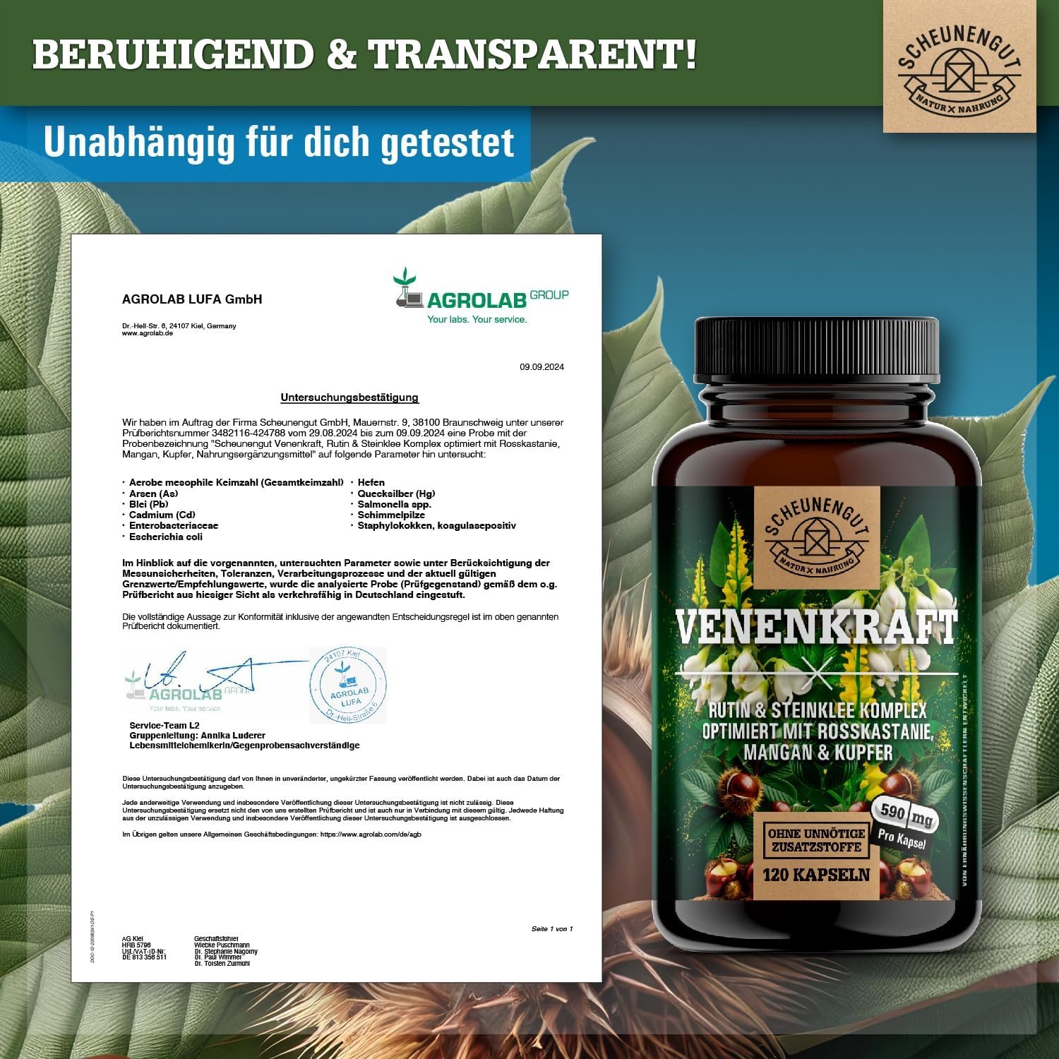 120 rutin steinklee kapseln hochdosiert – Laborgeprüfter Venen-Komplex – VENENKRAFT®