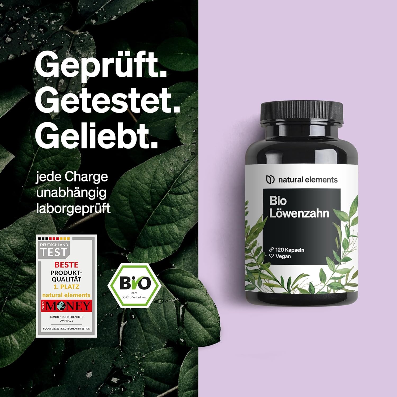 120 bio löwenzahn kapseln – 1000 mg hochdosierter 10:1 Löwenzahnwurzelextrakt – Vegan