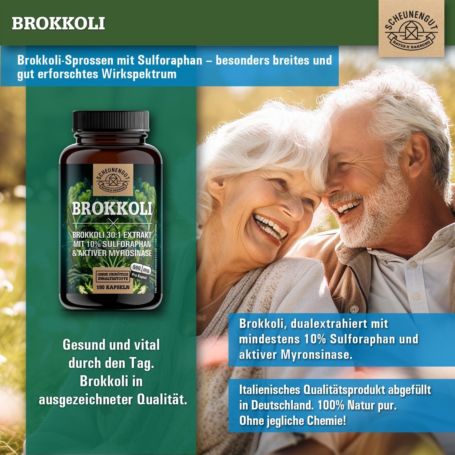 120 Sulforaphan kapseln hochdosiert brokkoli extrakt mit myrosinase | SCHEUNENGUT