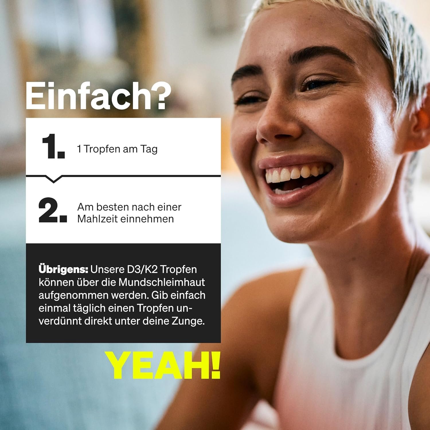 50ml Vitamin D3 K2 Tropfen Premium hochdosiert K2VITAL® Kappa