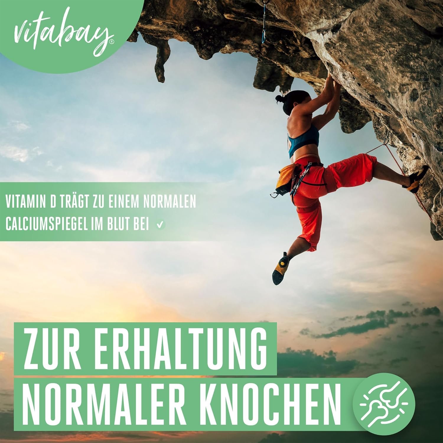 120 Tabletten Vitamin D3 Tabletten 50.000 I.E. hochdosiert vegan Vitabay