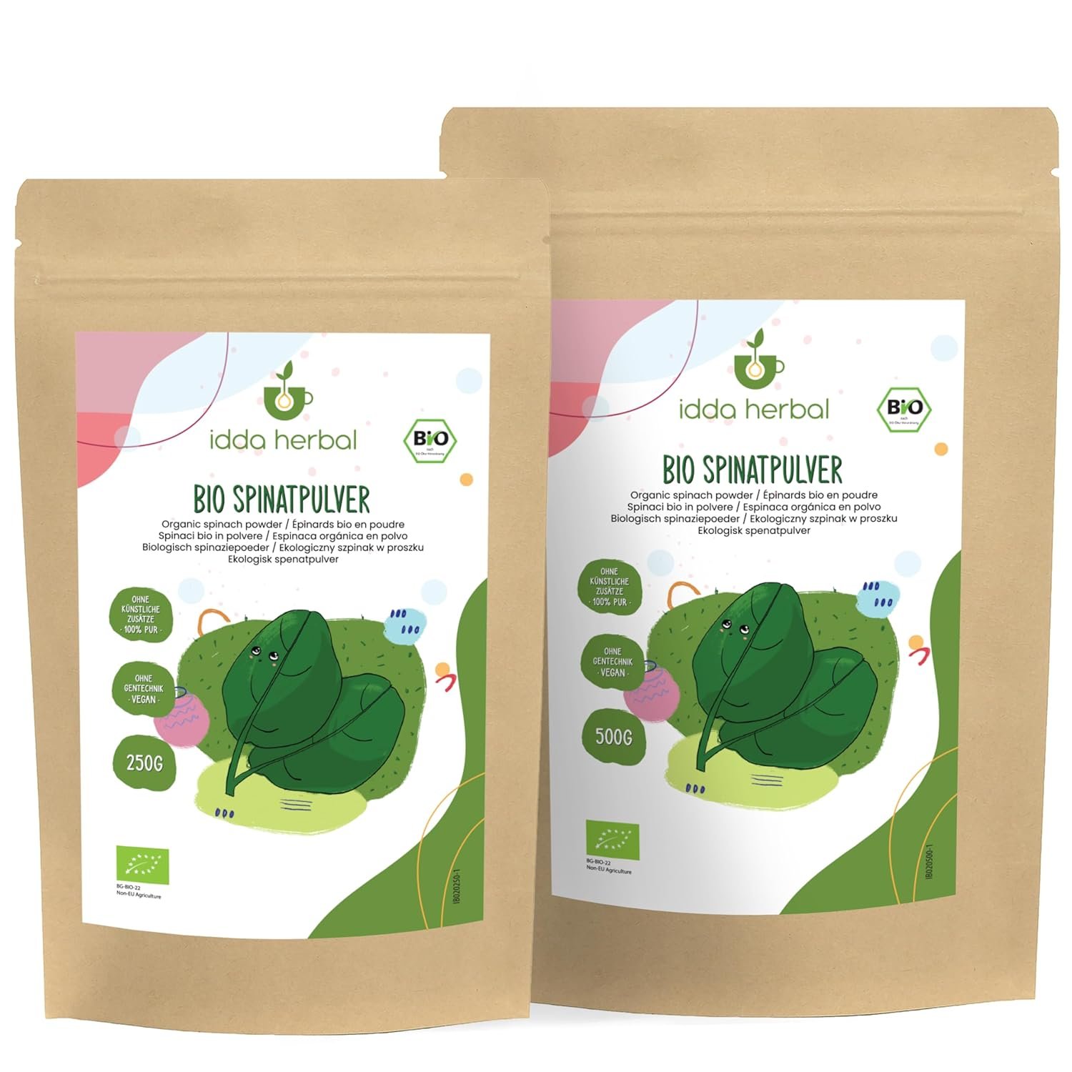 81YsttnHMfL._SL1500_ 250g Spinatpulver bio gemahlen vegan ohne zusätze | IDDA Herbal